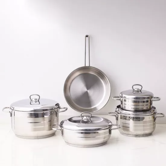 Bonera Diamond 9 Parça Çelik Set